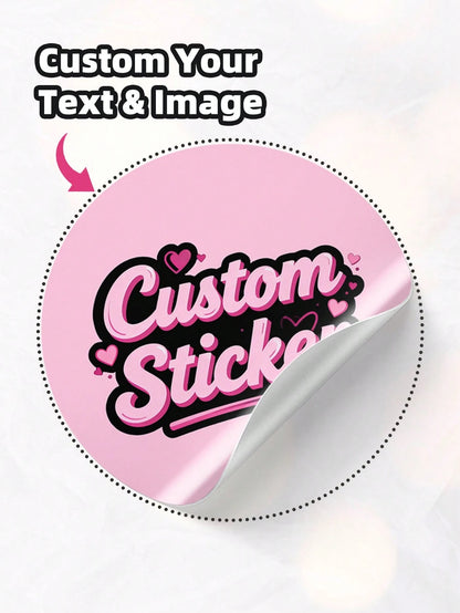 1/30/90/160pcs Customizable Round Stickers, Can Print Any Text And Pattern, Suitable For Valentine's Day Gifts, Romantic Love Notes, Handmade Stickers, Party Favors, Envelope Seals, Suitable For Boyfr
