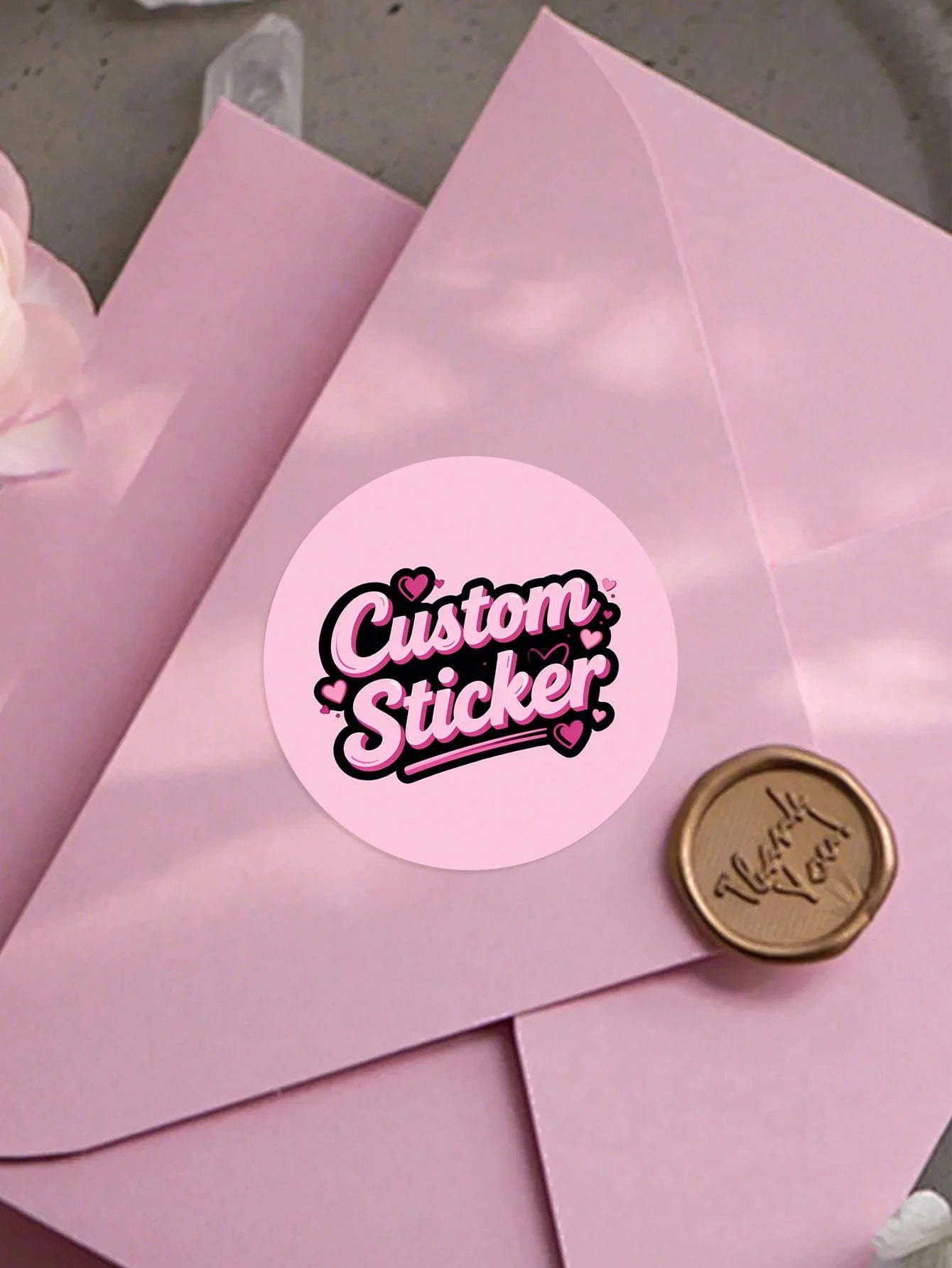 1/30/90/160pcs Customizable Round Stickers, Can Print Any Text And Pattern, Suitable For Valentine's Day Gifts, Romantic Love Notes, Handmade Stickers, Party Favors, Envelope Seals, Suitable For Boyfr