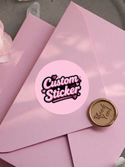 1/30/90/160pcs Customizable Round Stickers, Can Print Any Text And Pattern, Suitable For Valentine's Day Gifts, Romantic Love Notes, Handmade Stickers, Party Favors, Envelope Seals, Suitable For Boyfr