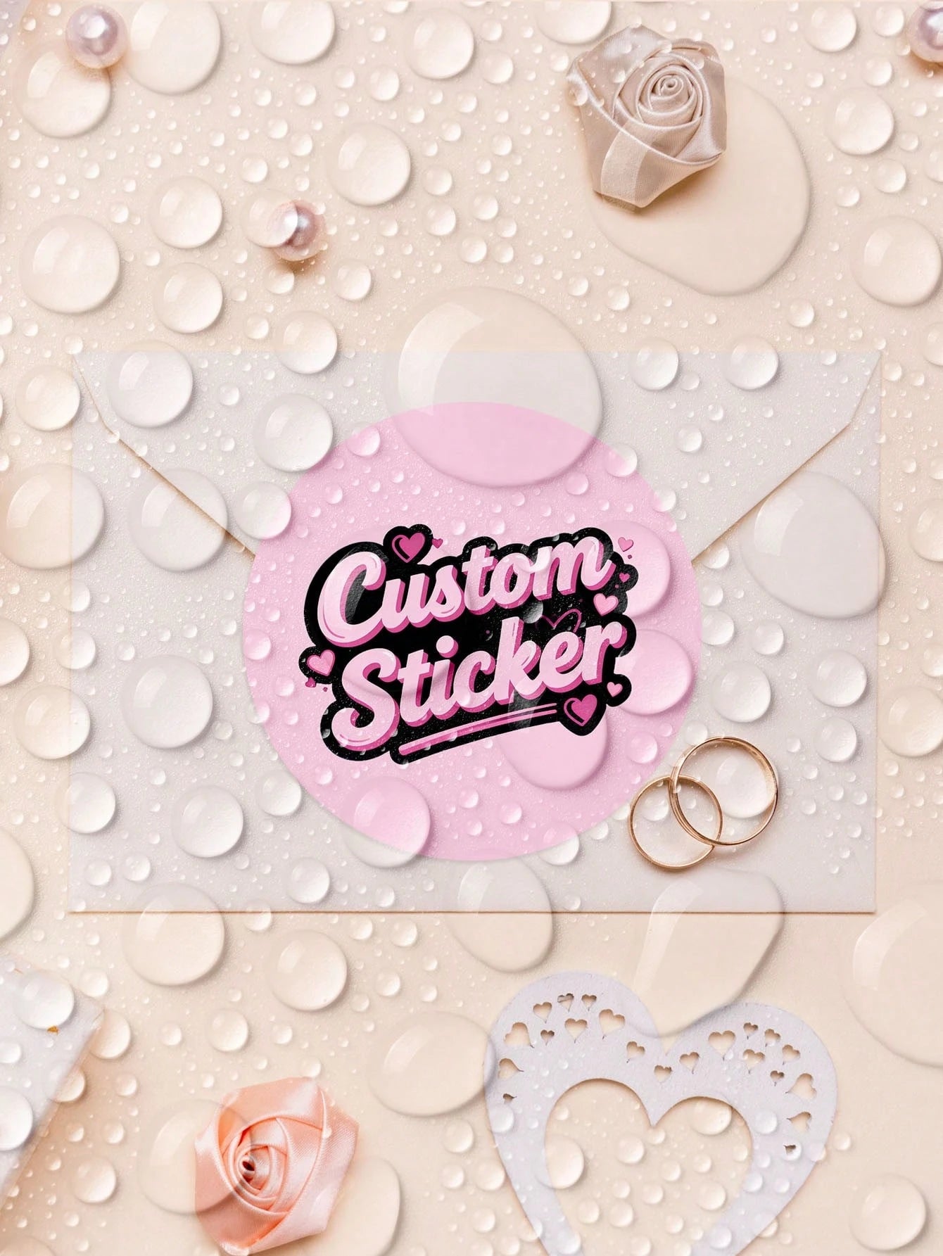 1/30/90/160pcs Customizable Round Stickers, Can Print Any Text And Pattern, Suitable For Valentine's Day Gifts, Romantic Love Notes, Handmade Stickers, Party Favors, Envelope Seals, Suitable For Boyfr