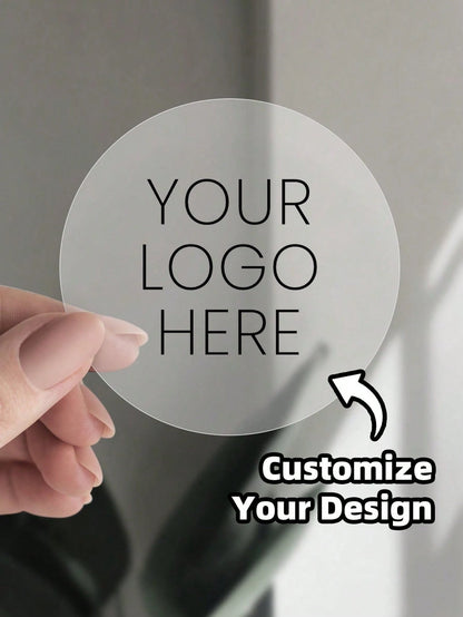 1/48/108/180pcs Personalized Labels- Customizable Stickers, You Can Add Any Text, Images, Custom Thank You Label Stickers, PVC Material, Waterproof, Colorful Customization, Unique Ideal Gift, Suitabl