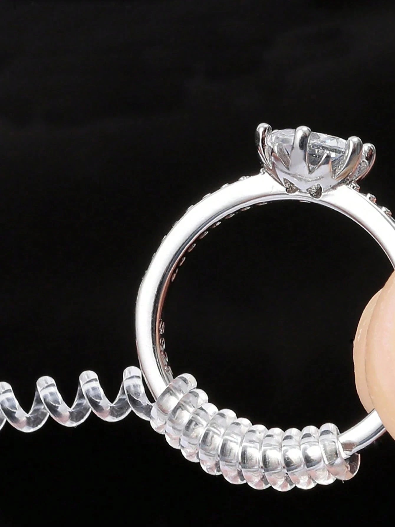 1/4pcs/Set Transparent Ring Adjuster- Adjustable Invisible Jewelry Sizer, Shrink Wrap Packaging, Anti-Slip Protection, Loose Ring Protector, Fits Almost Any Ring, Easy To Use, Durable