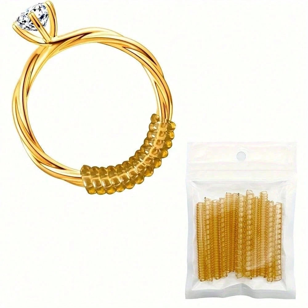 1/4pcs/Set Transparent Ring Adjuster- Adjustable Invisible Jewelry Sizer, Shrink Wrap Packaging, Anti-Slip Protection, Loose Ring Protector, Fits Almost Any Ring, Easy To Use, Durable