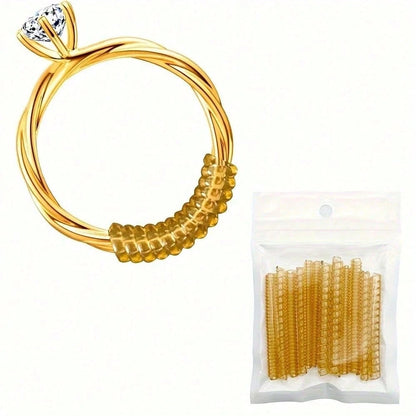 1/4pcs/Set Transparent Ring Adjuster- Adjustable Invisible Jewelry Sizer, Shrink Wrap Packaging, Anti-Slip Protection, Loose Ring Protector, Fits Almost Any Ring, Easy To Use, Durable