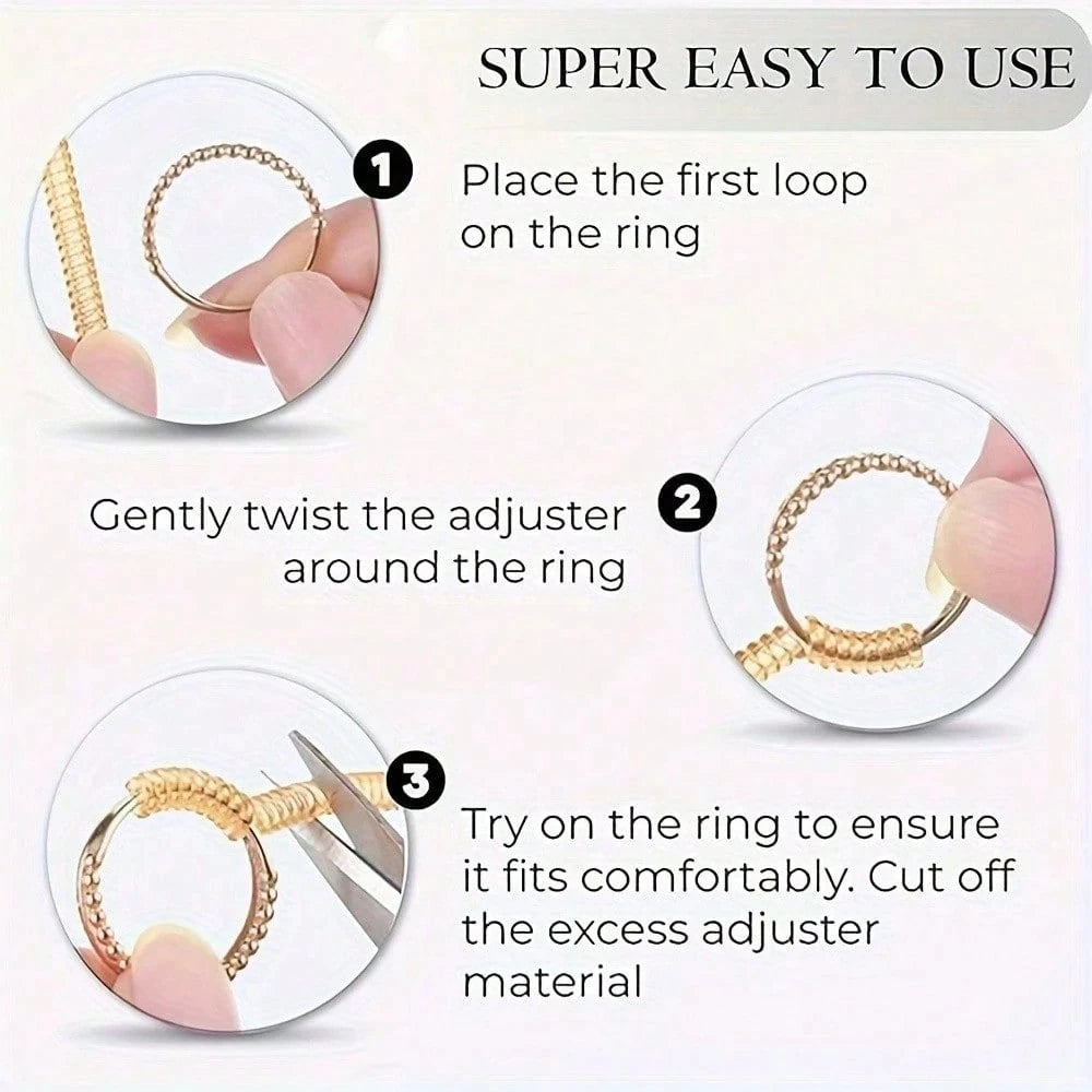 1/4pcs/Set Transparent Ring Adjuster- Adjustable Invisible Jewelry Sizer, Shrink Wrap Packaging, Anti-Slip Protection, Loose Ring Protector, Fits Almost Any Ring, Easy To Use, Durable