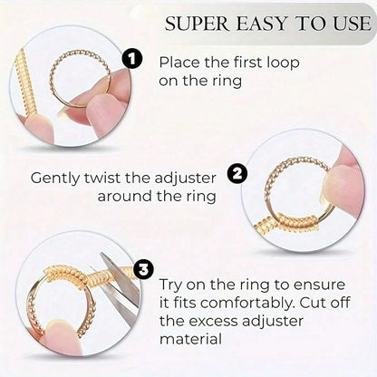1/4pcs/Set Transparent Ring Adjuster- Adjustable Invisible Jewelry Sizer, Shrink Wrap Packaging, Anti-Slip Protection, Loose Ring Protector, Fits Almost Any Ring, Easy To Use, Durable
