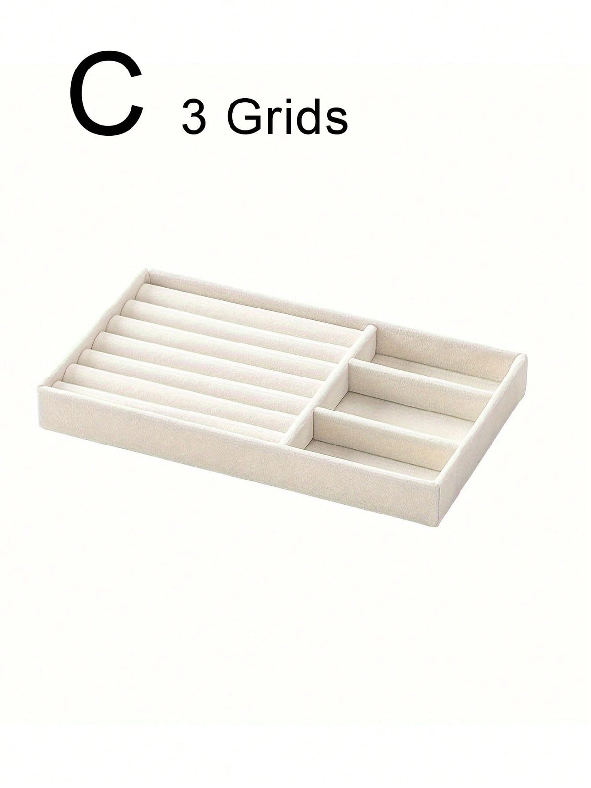 1/5pcs Beige Jewelry Tray, Ring Necklace Storage Tray, Rectangular Jewelry Organizer, Jewelry Display Tray, Drawer Divider Storage Tray, Small Item Storage And Organizer Box, Stackable Jewelry Storage