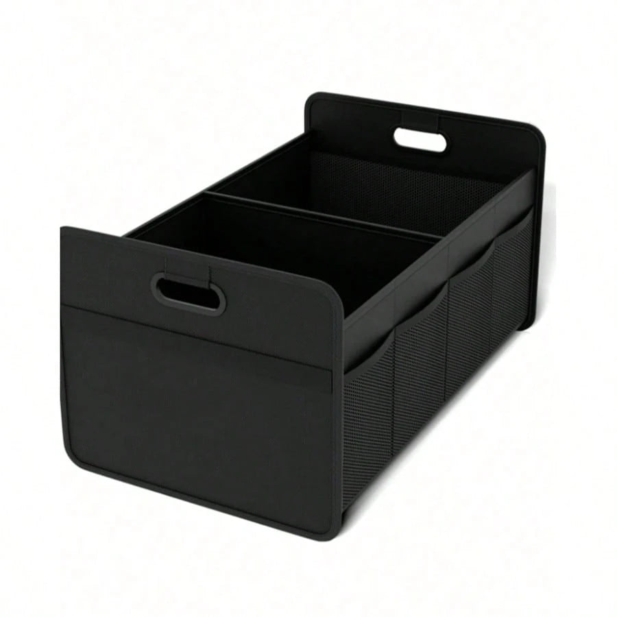 1 Car Trunk Storage Box, Vehicle Storage Container, 6-Pocket Organizer, Car Accessories, Automotive Storage, Luggage Compartment, Trunk