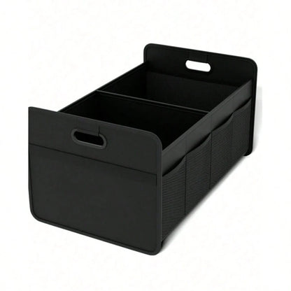 1 Car Trunk Storage Box, Vehicle Storage Container, 6-Pocket Organizer, Car Accessories, Automotive Storage, Luggage Compartment, Trunk
