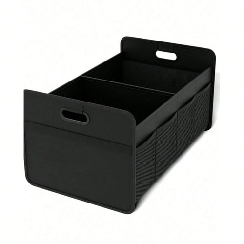 1 Car Trunk Storage Box, Vehicle Storage Container, 6-Pocket Organizer, Car Accessories, Automotive Storage, Luggage Compartment, Trunk