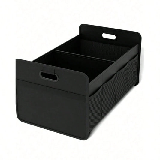 1 Car Trunk Storage Box, Vehicle Storage Container, 6-Pocket Organizer, Car Accessories, Automotive Storage, Luggage Compartment, Trunk