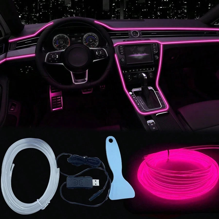 1 Dashboard Light With Music-Synchronized Color Change And Wireless APP Control, 3m/118 Inches, 8 Color-Changing Effects, Festive Atmosphere Effect/Holiday Gift Mood Light, Suitable For All Car Instal