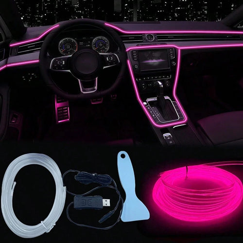 1 Dashboard Light With Music-Synchronized Color Change And Wireless APP Control, 3m/118 Inches, 8 Color-Changing Effects, Festive Atmosphere Effect/Holiday Gift Mood Light, Suitable For All Car Instal