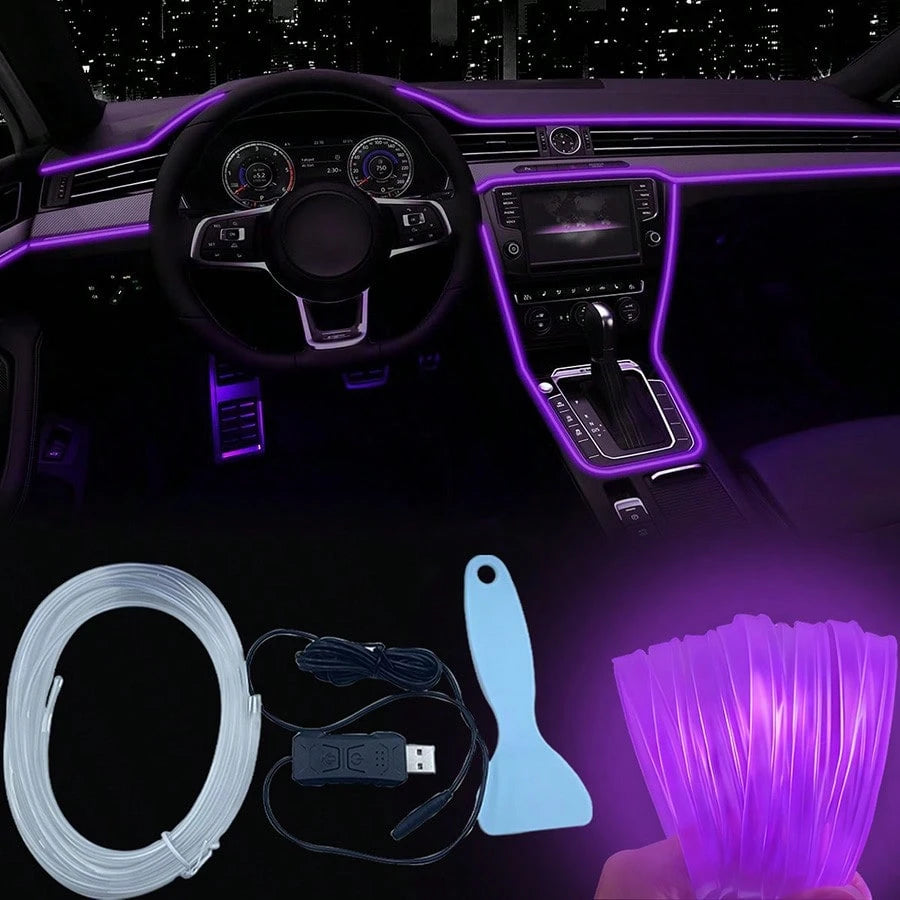 1 Dashboard Light With Music-Synchronized Color Change And Wireless APP Control, 3m/118 Inches, 8 Color-Changing Effects, Festive Atmosphere Effect/Holiday Gift Mood Light, Suitable For All Car Instal