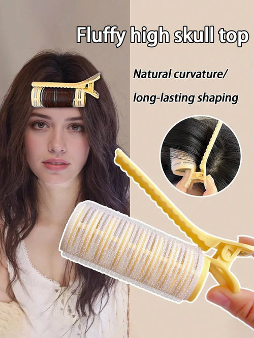 1 French-Style New Curling Iron, Student-Style Fluffy Curling Iron For Roots, Air Bangs Curling Roller