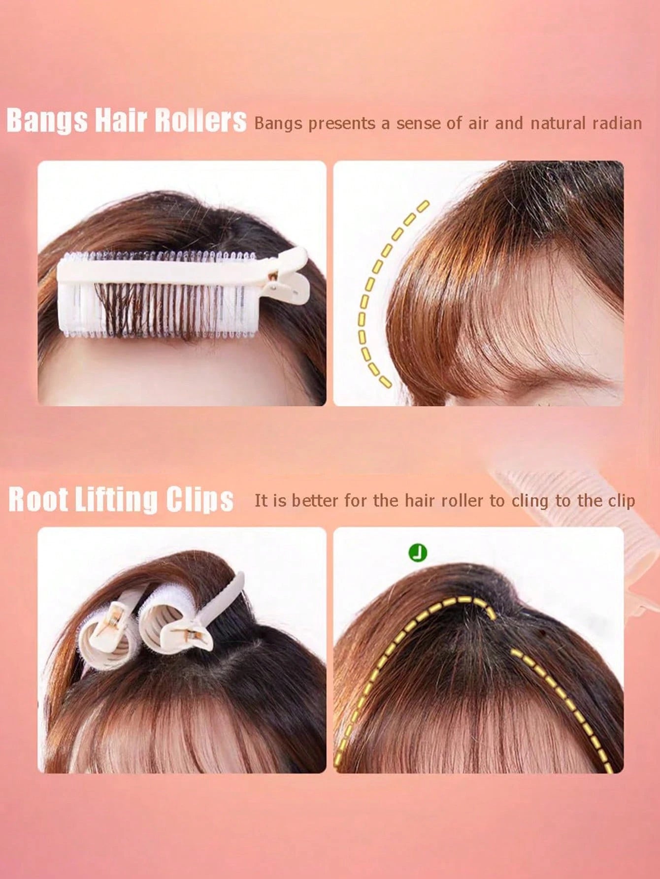 1 French-Style New Curling Iron, Student-Style Fluffy Curling Iron For Roots, Air Bangs Curling Roller