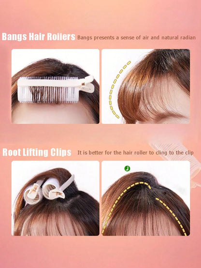 1 French-Style New Curling Iron, Student-Style Fluffy Curling Iron For Roots, Air Bangs Curling Roller