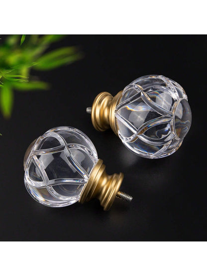 1 Inch Long Curtain Rods, Telescoping Curtain Rod For Windows, Decorative Drapery Rod With Crystal Netted Texture Ends, Black/Gold/Sliver