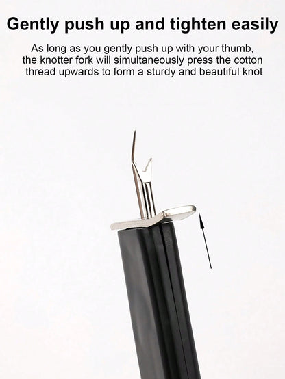 1-Pack DIY Jewelry Making Tool- Bead Knotter, For Bracelets And Silk Thread Crafts, Plastic Material