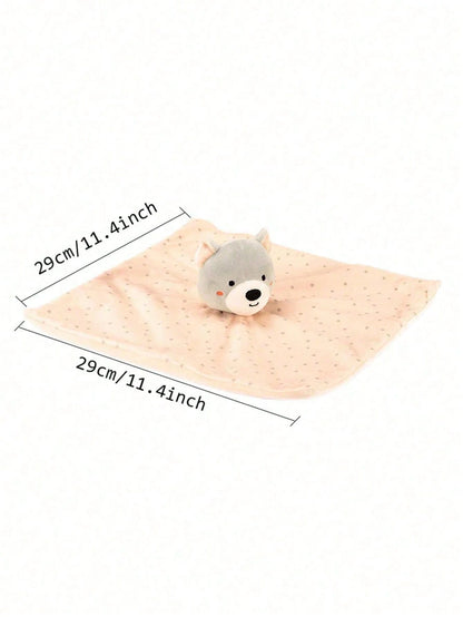 1 Pack Soft Plush Cartoon Animal Shaped Baby Comforter Blanket, Cute Cartoon Design, Baby Safety Blanket