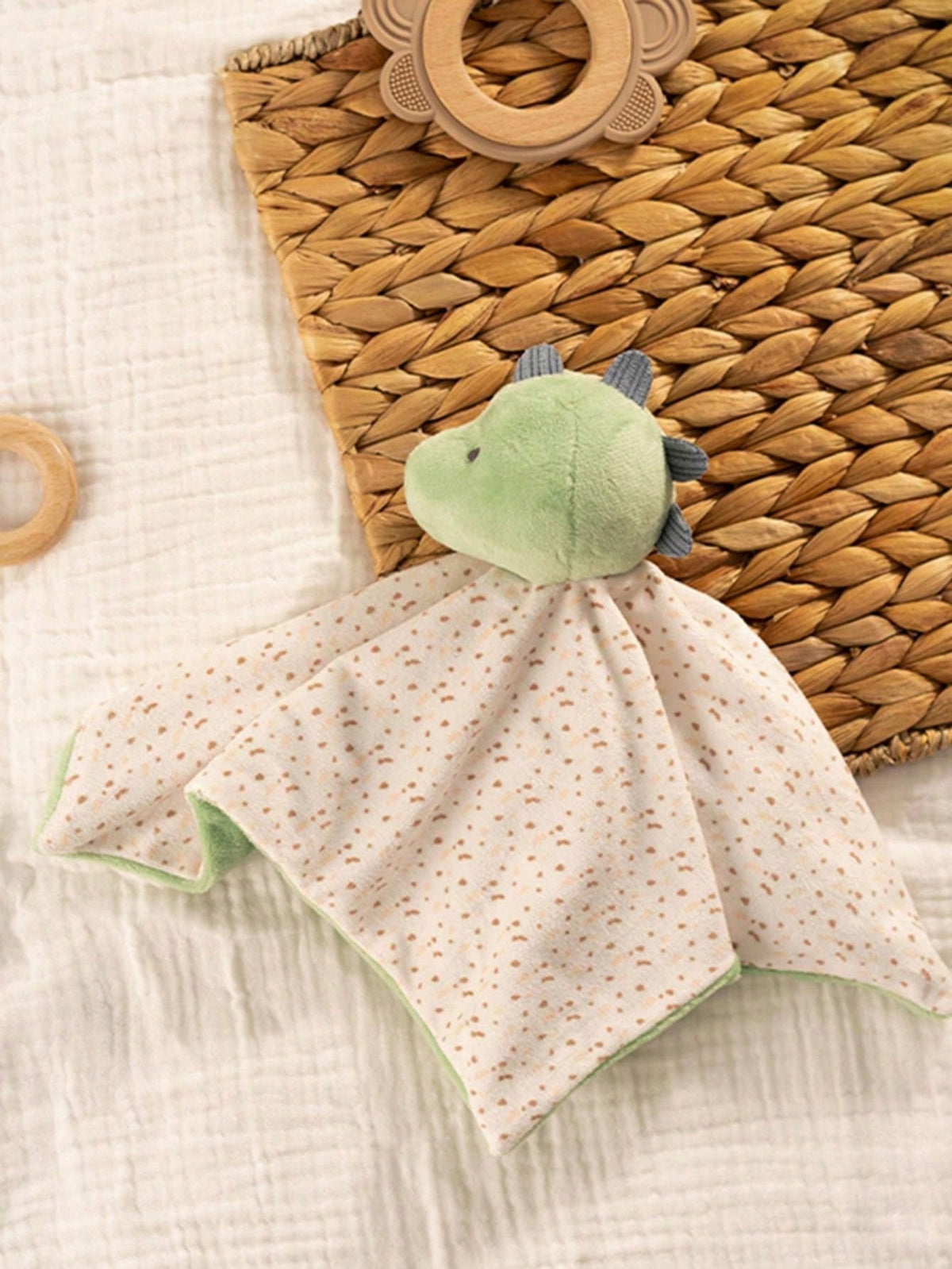 1 Pack Soft Plush Cartoon Animal Shaped Baby Comforter Blanket, Cute Cartoon Design, Baby Safety Blanket