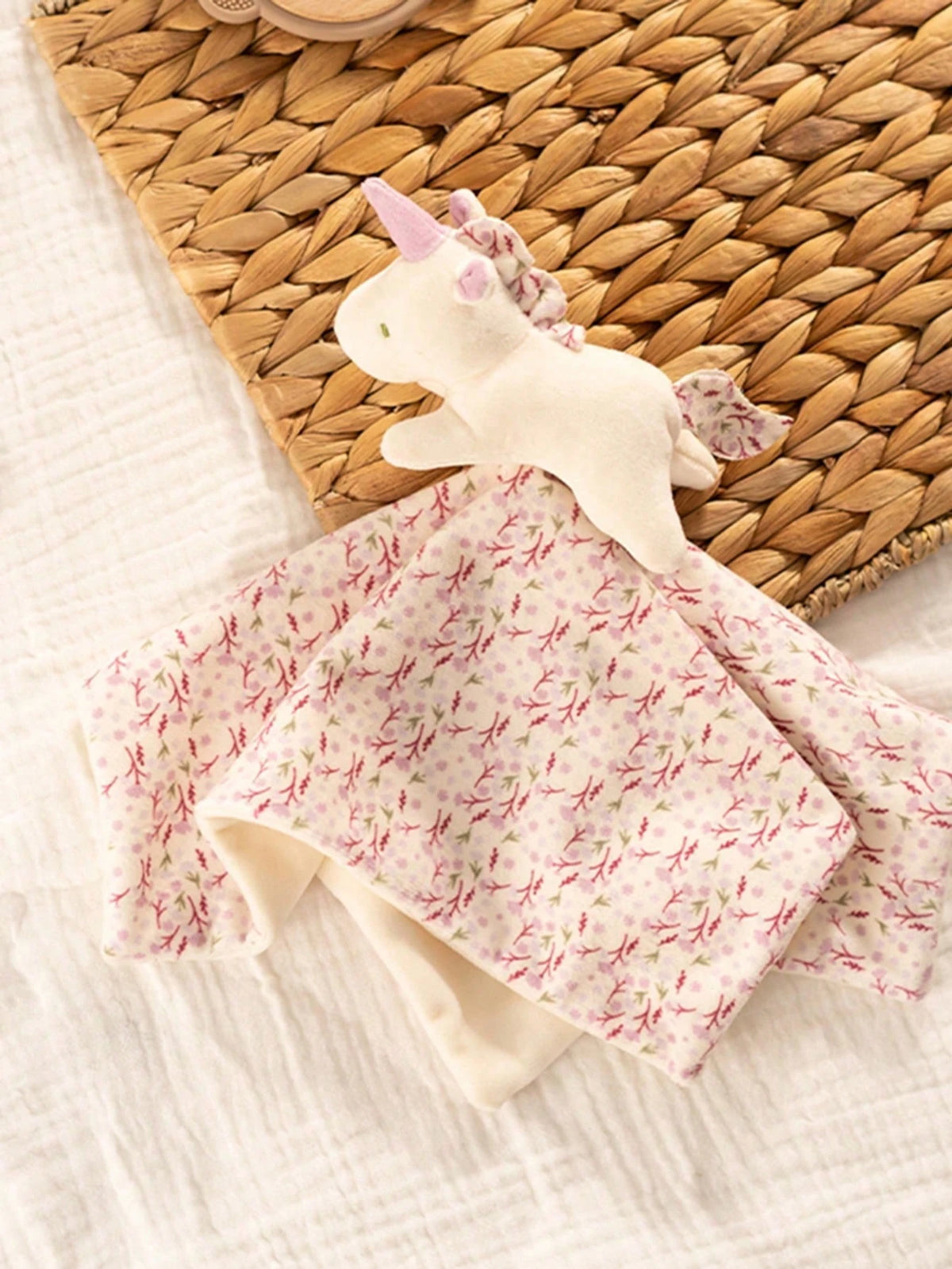 1 Pack Soft Plush Cartoon Animal Shaped Baby Comforter Blanket, Cute Cartoon Design, Baby Safety Blanket