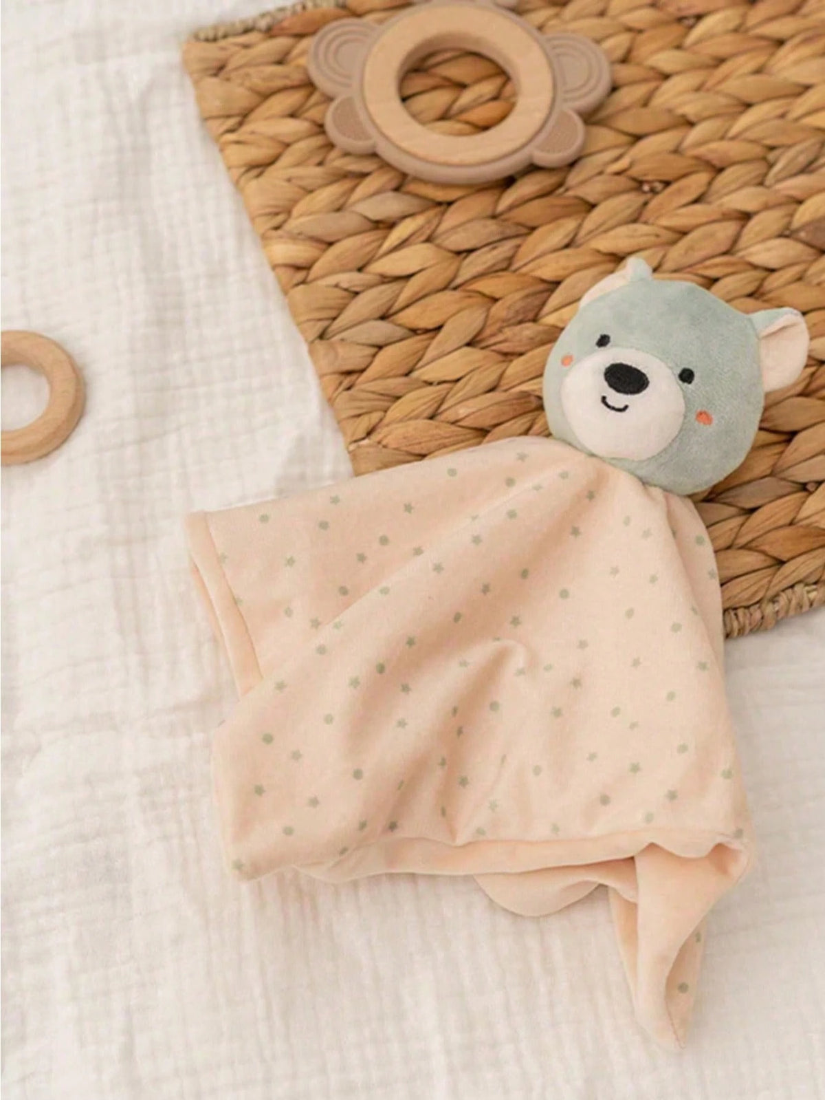 1 Pack Soft Plush Cartoon Animal Shaped Baby Comforter Blanket, Cute Cartoon Design, Baby Safety Blanket
