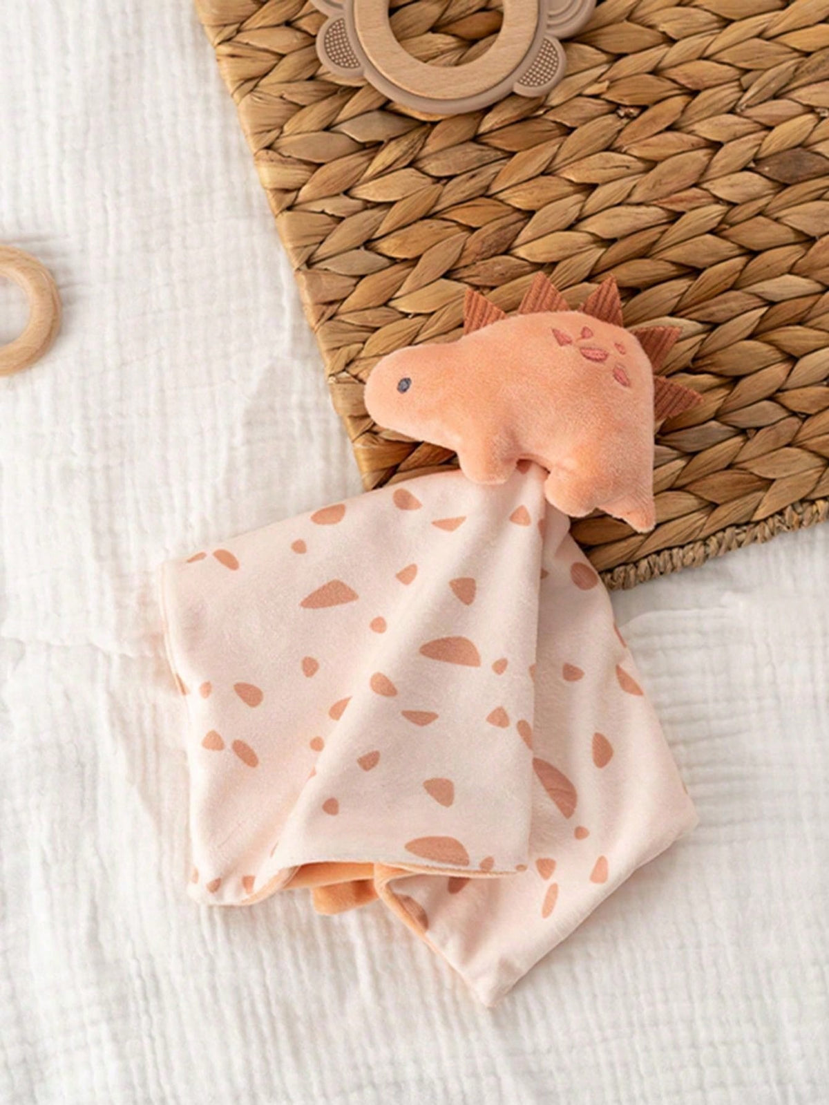 1 Pack Soft Plush Cartoon Animal Shaped Baby Comforter Blanket, Cute Cartoon Design, Baby Safety Blanket