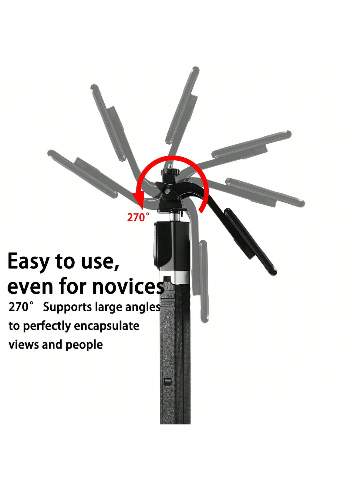 1 Pc 1700mm, 66.9-Inch Portable Wireless Selfie Stick With Tripod Stand And Standard 1/4"Screw Compatible With IPhone Android Phone Mobile Phone Suitable For Live Streaming, Vlog, Family Gatherings, C