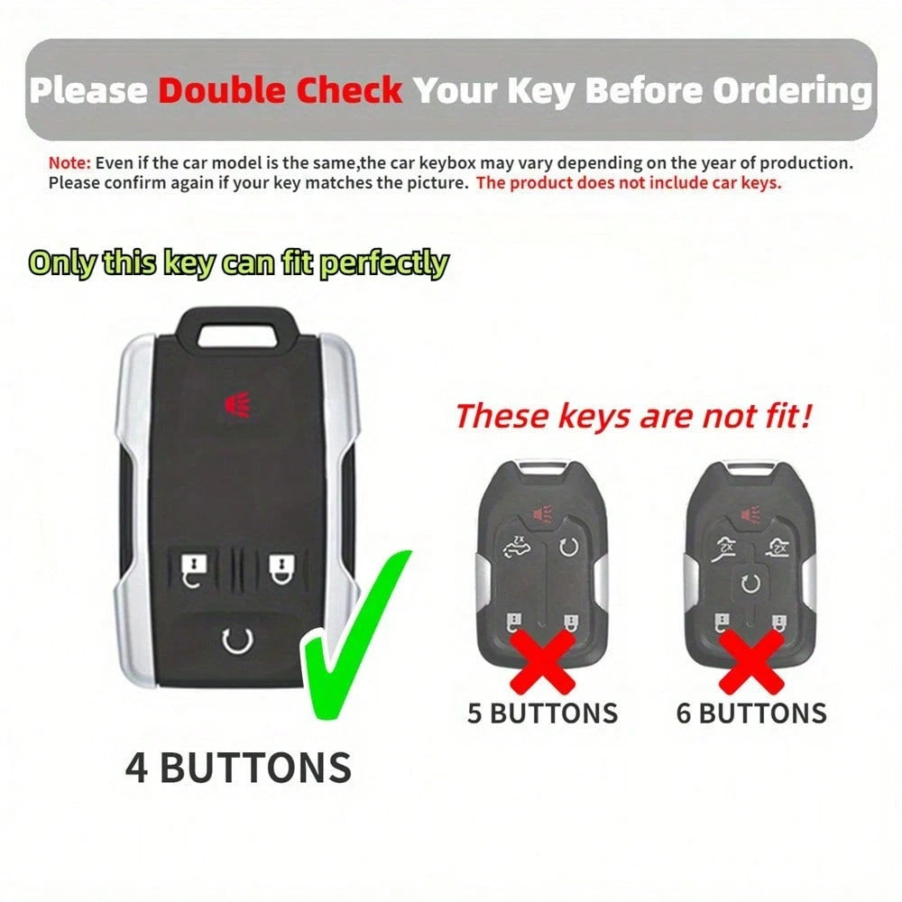 1 Pc 4 Buttons TPU Car Remote Key Case Cover, Suitable For Chevrolet Colorado GMC Sierra Canyon Accessories
