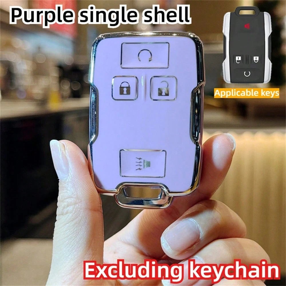 1 Pc 4 Buttons TPU Car Remote Key Case Cover, Suitable For Chevrolet Colorado GMC Sierra Canyon Accessories