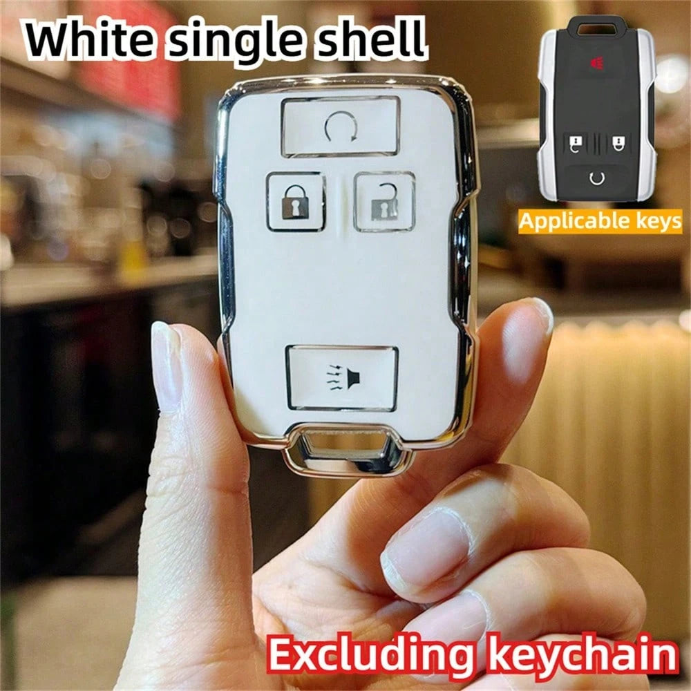 1 Pc 4 Buttons TPU Car Remote Key Case Cover, Suitable For Chevrolet Colorado GMC Sierra Canyon Accessories