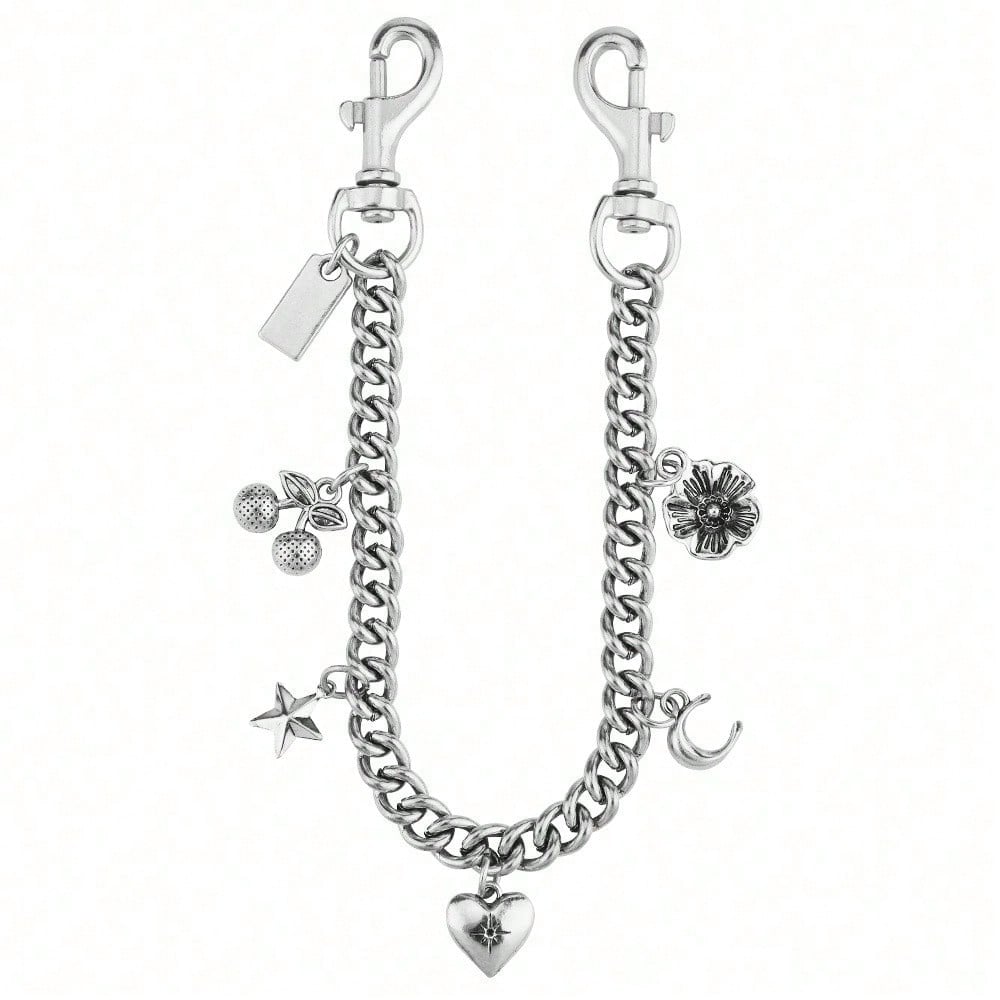 1 PC Cherry Blossom Flower & Heart Bag Chain, Niche Design Bag Charm Accessory