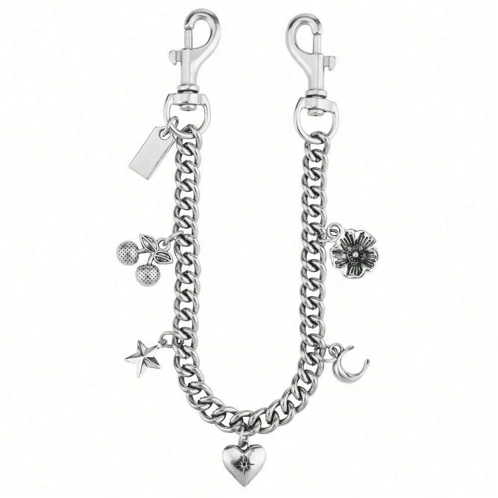 1 PC Cherry Blossom Flower & Heart Bag Chain, Niche Design Bag Charm Accessory