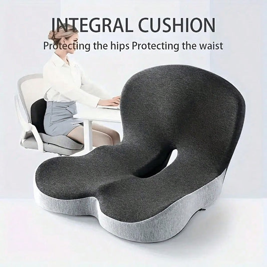 1 Pc Comfortable Back Support Seat Cushion- Soft, Supportive Pad For Office Chairs, Gaming Chairs, And Long Sitting Sessions- Ideal For Driving, Desk Work, And A Perfect Back-To-School Gift Chair Cush