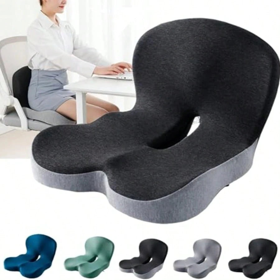 1 Pc Comfortable Back Support Seat Cushion- Soft, Supportive Pad For Office Chairs, Gaming Chairs, And Long Sitting Sessions- Ideal For Driving, Desk Work, And A Perfect Back-To-School Gift Chair Cush