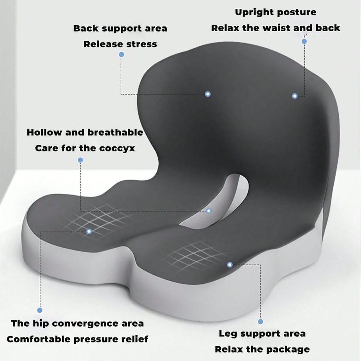 1 Pc Comfortable Back Support Seat Cushion- Soft, Supportive Pad For Office Chairs, Gaming Chairs, And Long Sitting Sessions- Ideal For Driving, Desk Work, And A Perfect Back-To-School Gift Chair Cush