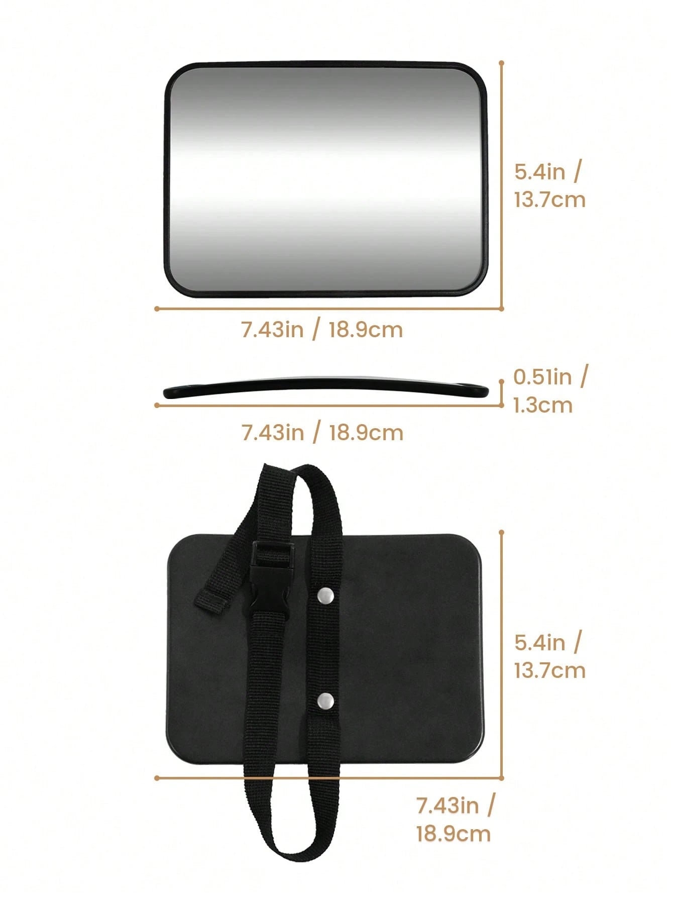 1 Pc Crash Tested And Certified Shatterproof Baby Car Mirror For Rear Facing Infant With Wide Larger Crystal Clear View