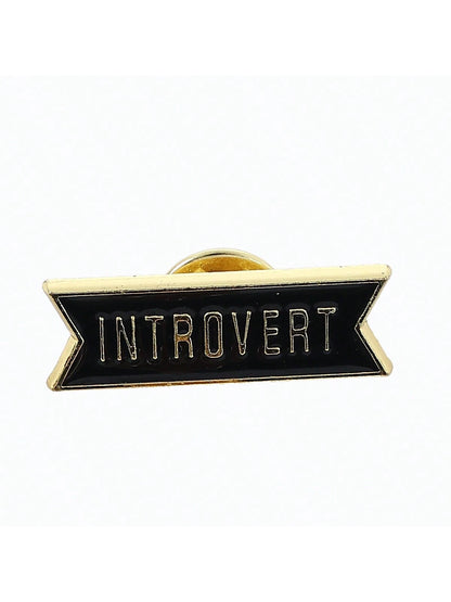 1 Pc Cute Introvert Sign Brooch Enamel Pin For Introvert Person Dress Accessories Pin For Clothes Bag Charm School Office Accessories Shirts Jacket Jewelry Christmas Halloween Clothes Pin Funny Teache