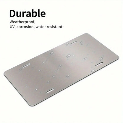 1 Piece Aluminum American Flag License Plate- 6x12inch Retro Star And Stripe Design, Weather-Resistant Metal Car Exterior Decoration (Decorative Purpose Only), Distressed Style 2D Flat Surface, Suita