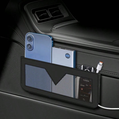 1 Piece Car Net Pocket For Organizing Scattered Items, Featuring Strong Adhesive, Compatible With Toyota, And For MG, Car Seat Back Storage, Multifunctional Car Organizer, Trash Can, Mobile Phone Hold