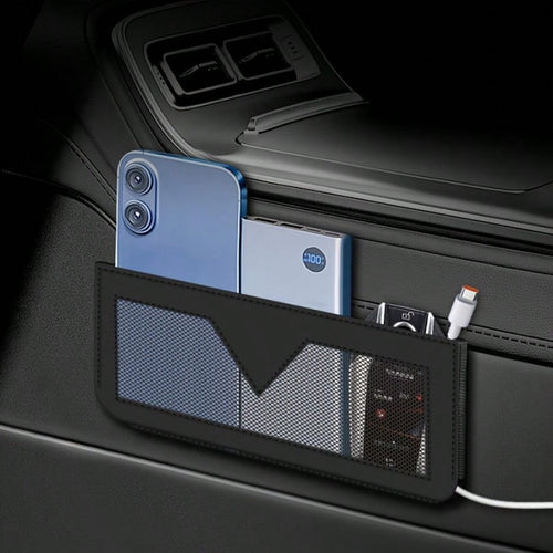 1 Piece Car Net Pocket For Organizing Scattered Items, Featuring Strong Adhesive, Compatible With Toyota, And For MG, Car Seat Back Storage, Multifunctional Car Organizer, Trash Can, Mobile Phone Hold