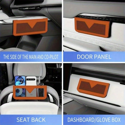 1 Piece Car Net Pocket For Organizing Scattered Items, Featuring Strong Adhesive, Compatible With Toyota, And For MG, Car Seat Back Storage, Multifunctional Car Organizer, Trash Can, Mobile Phone Hold