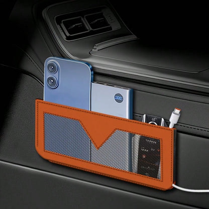 1 Piece Car Net Pocket For Organizing Scattered Items, Featuring Strong Adhesive, Compatible With Toyota, And For MG, Car Seat Back Storage, Multifunctional Car Organizer, Trash Can, Mobile Phone Hold