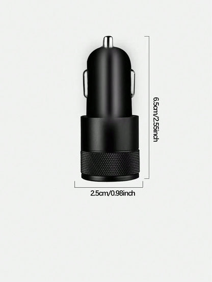 1 Piece Of 3.1a Usb+Pd Interface Metal Fast Charging Car Charger, Suitable For 12v 24v Cars, Buses And Trucks.