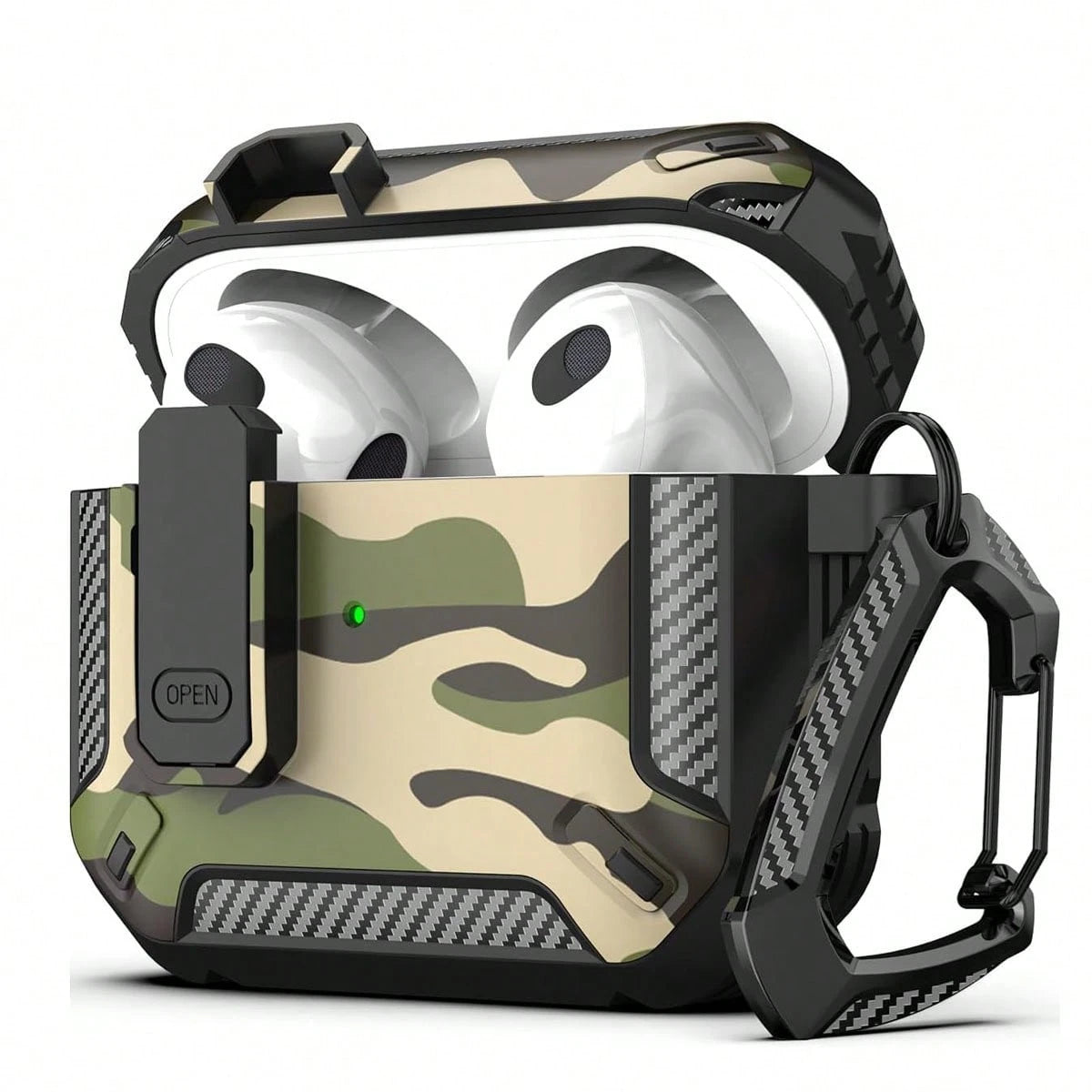 1 Piece Of Apple Earphone Protective Case Suitable For Airpods4 Protective Case New Apple 4th Generation Earphone Case Airpodspro2 Camouflage Earphone Protective Case