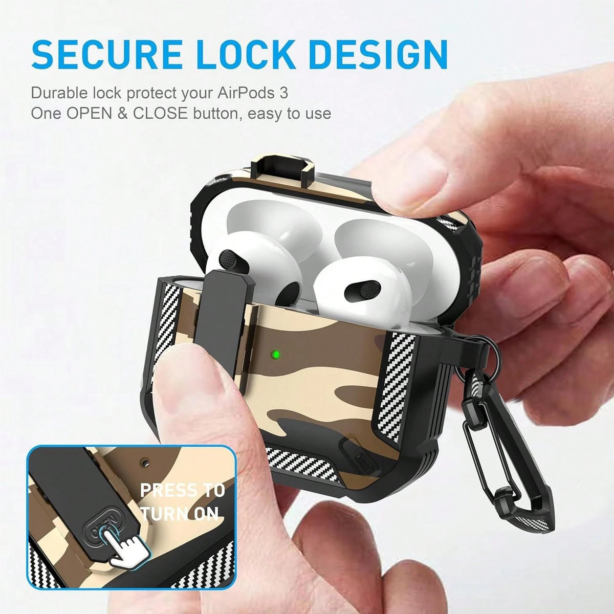 1 Piece Of Apple Earphone Protective Case Suitable For Airpods4 Protective Case New Apple 4th Generation Earphone Case Airpodspro2 Camouflage Earphone Protective Case