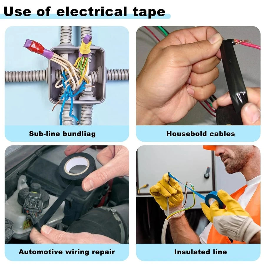 1 Roll 2000cm Colorful Electrical Tape, Insulating Tape With UV And Oil Resistant Properties, Suitable For Most Household, Commercial And Industrial Environments
