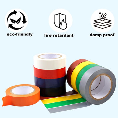 1 Roll 2000cm Colorful Electrical Tape, Insulating Tape With UV And Oil Resistant Properties, Suitable For Most Household, Commercial And Industrial Environments