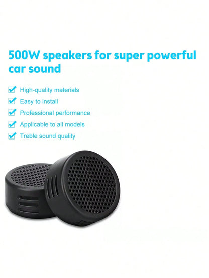 1 Set Universal Car Tweeters Car High Fidelity Audio Speakers High-Power Mini Dome Speakers